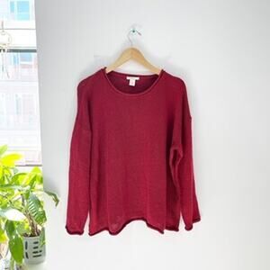 H&M Red Loose Knit Sweater Size Large